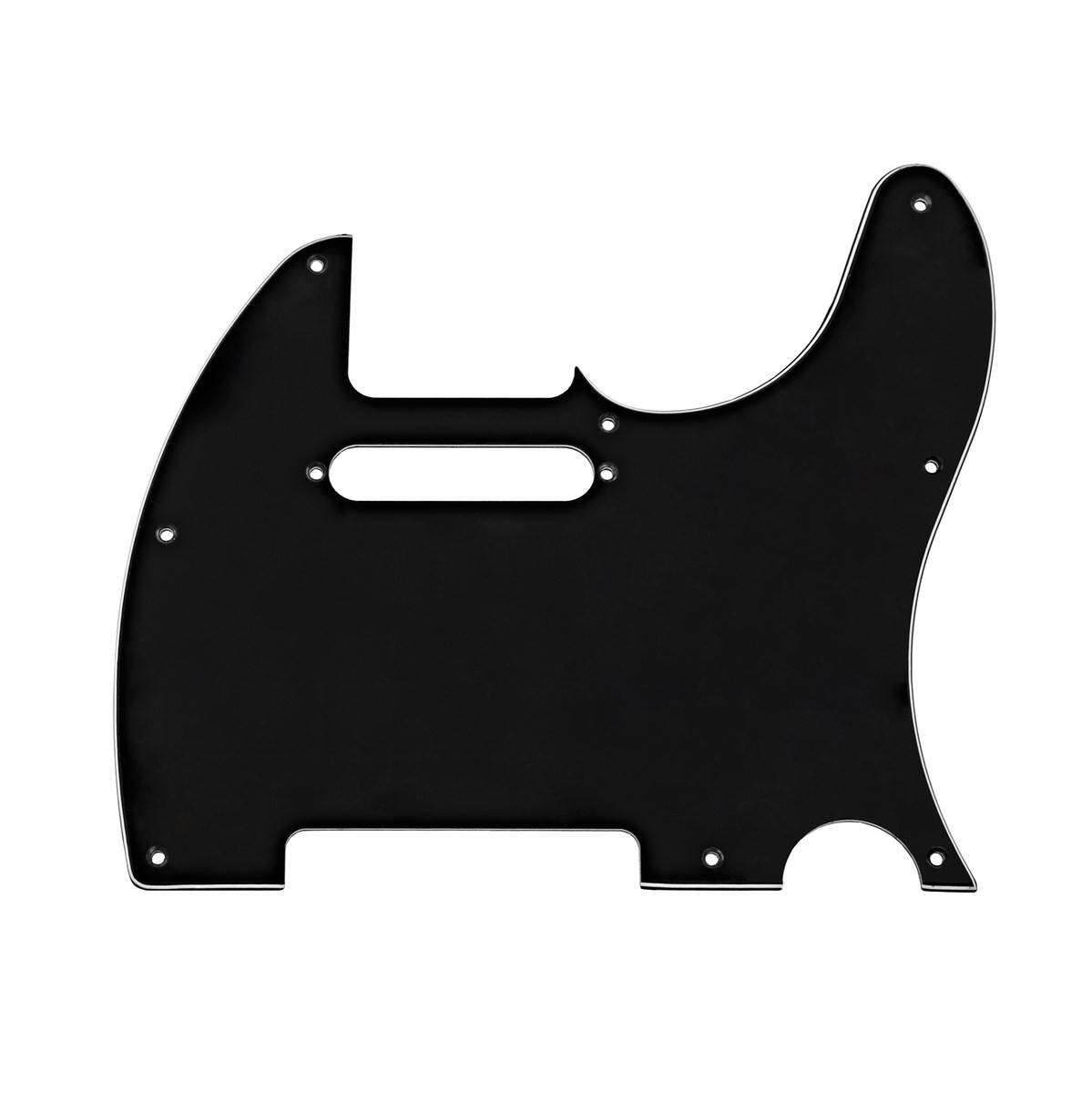 Guitarworks 8-Hole SS Scratchplate Black - Image 1
