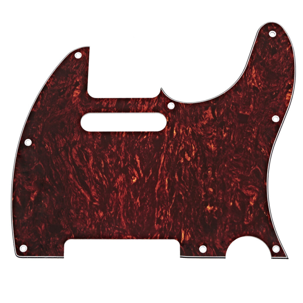 Guitarworks 8-Hole SS Scratchplate Red Tortoise Shell