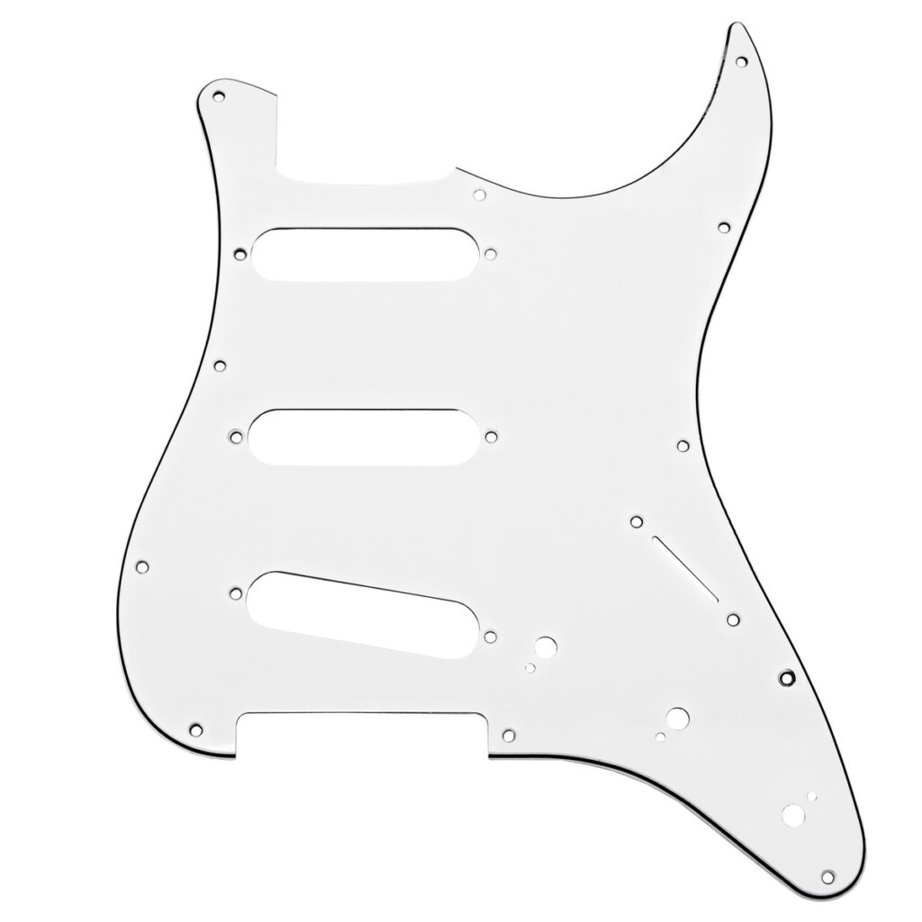 Guitarworks 11-Hole SSS Scratchplate White