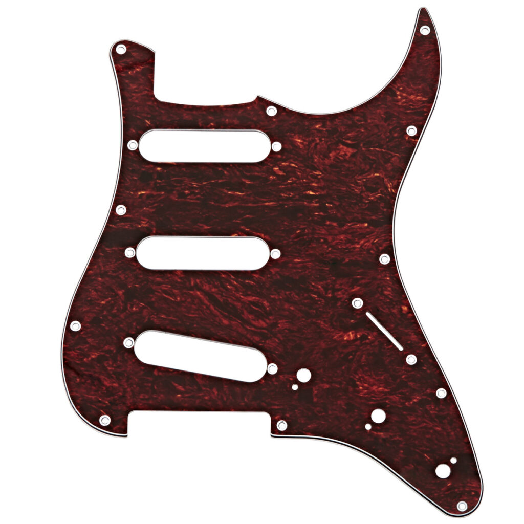 Guitarworks 11-Hole SSS Scratchplate Red Tortoise Shell