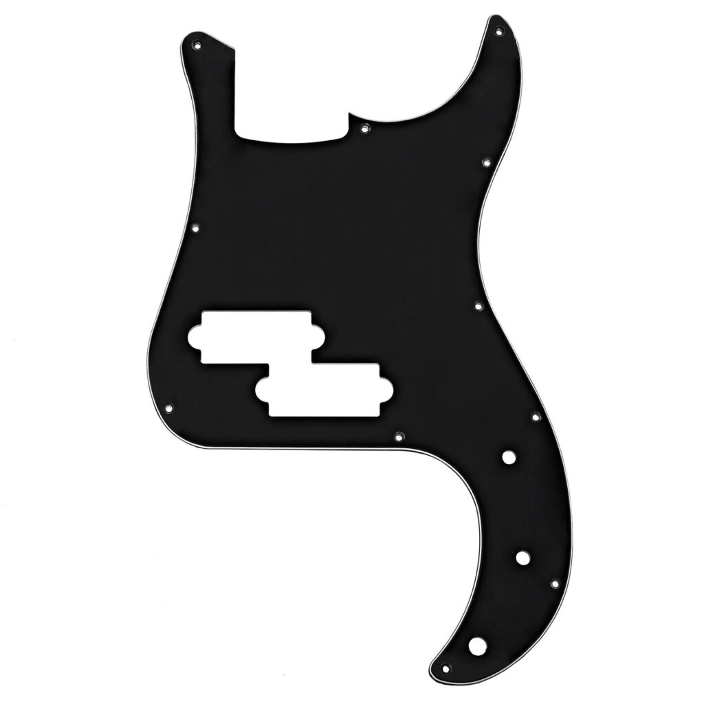 Guitarworks 11-Hole Split Coil Bass Scratchplate Black