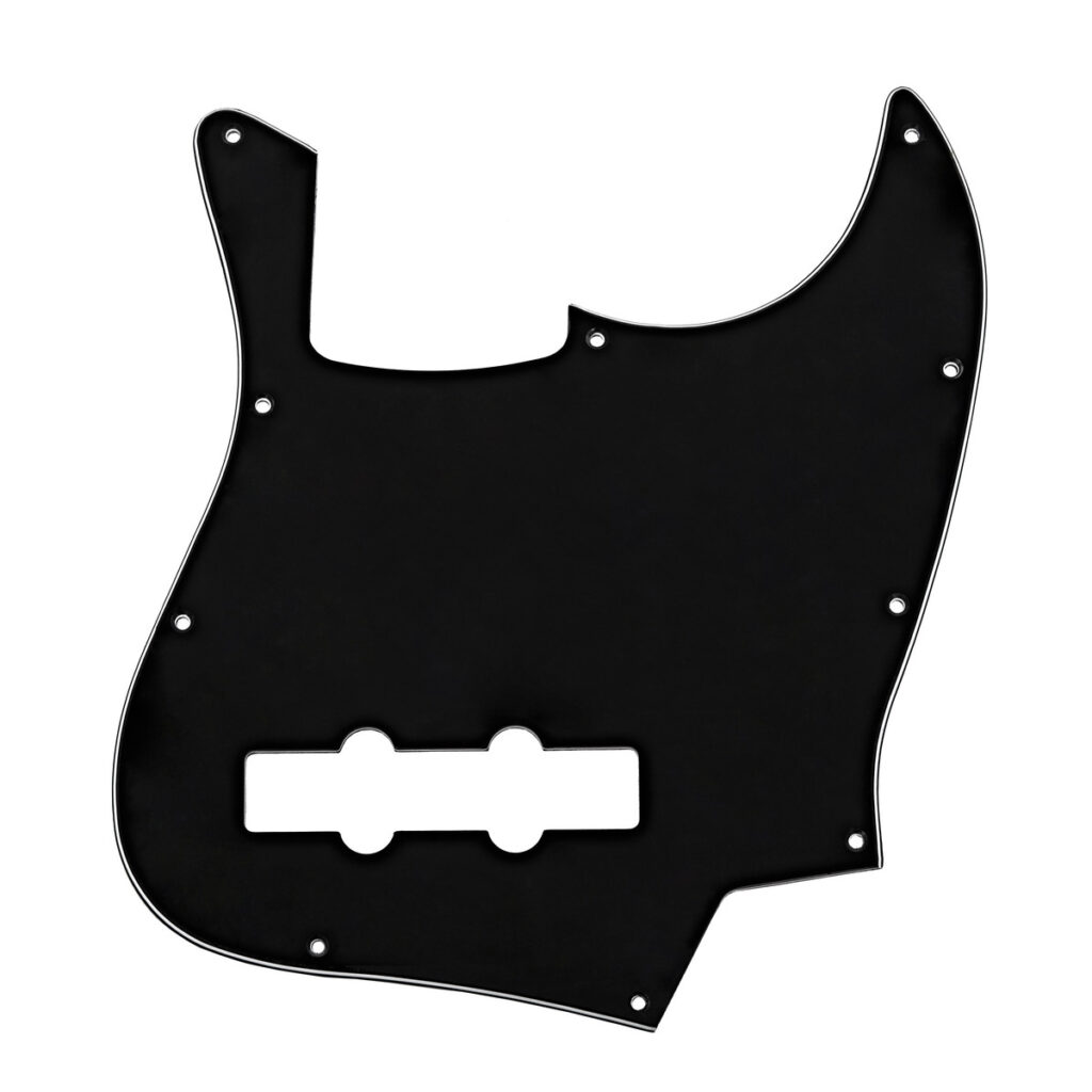 Guitarworks 10-Hole SS Bass Scratchplate Black