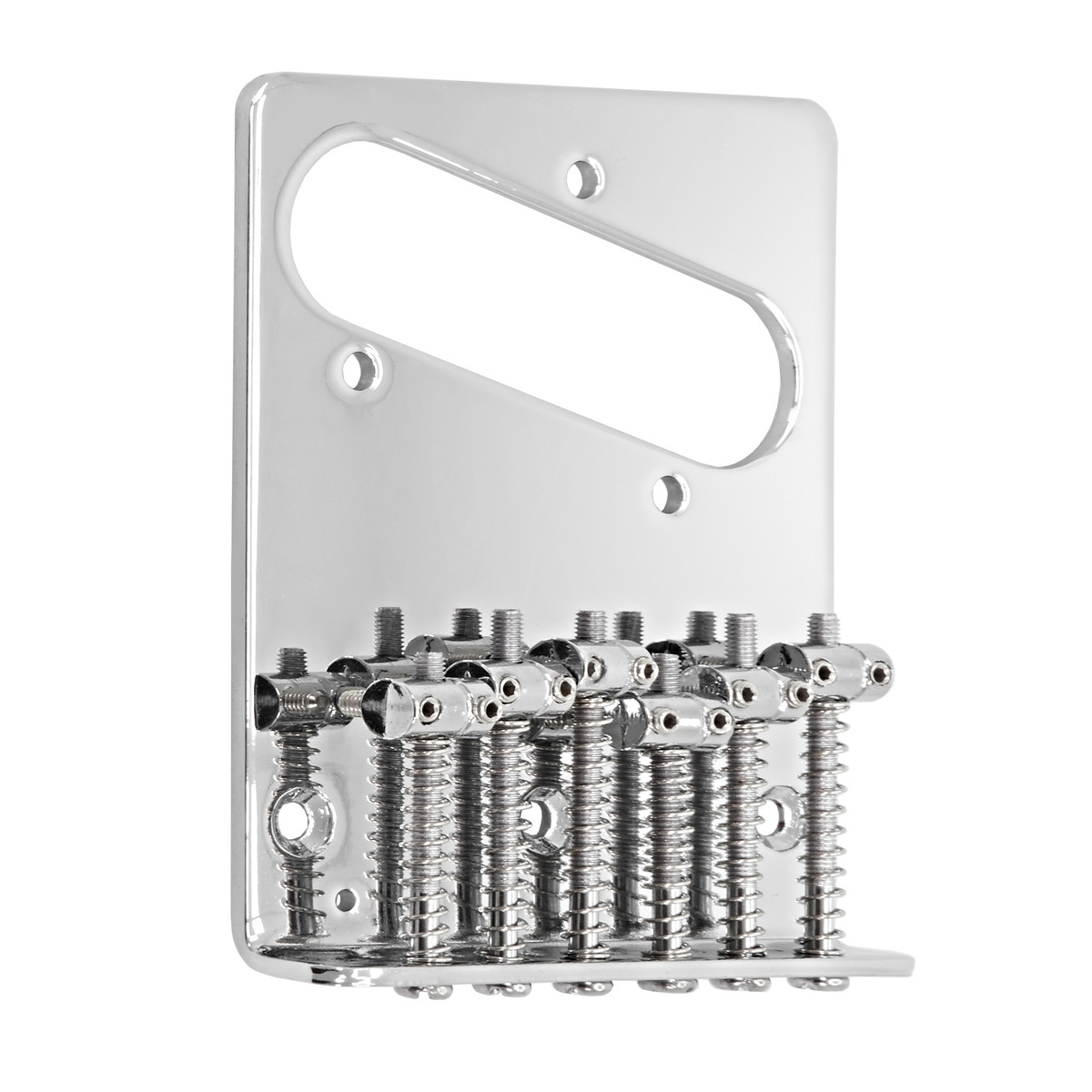 Guitarworks 6-Saddle Guitar Bridge Chrome - Image 1