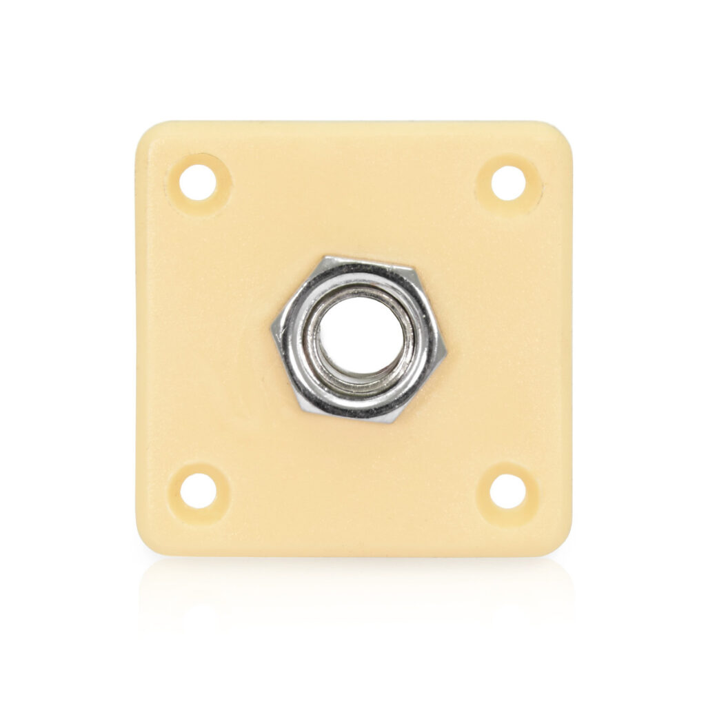 Guitarworks Loaded Square Jack Plate Cream