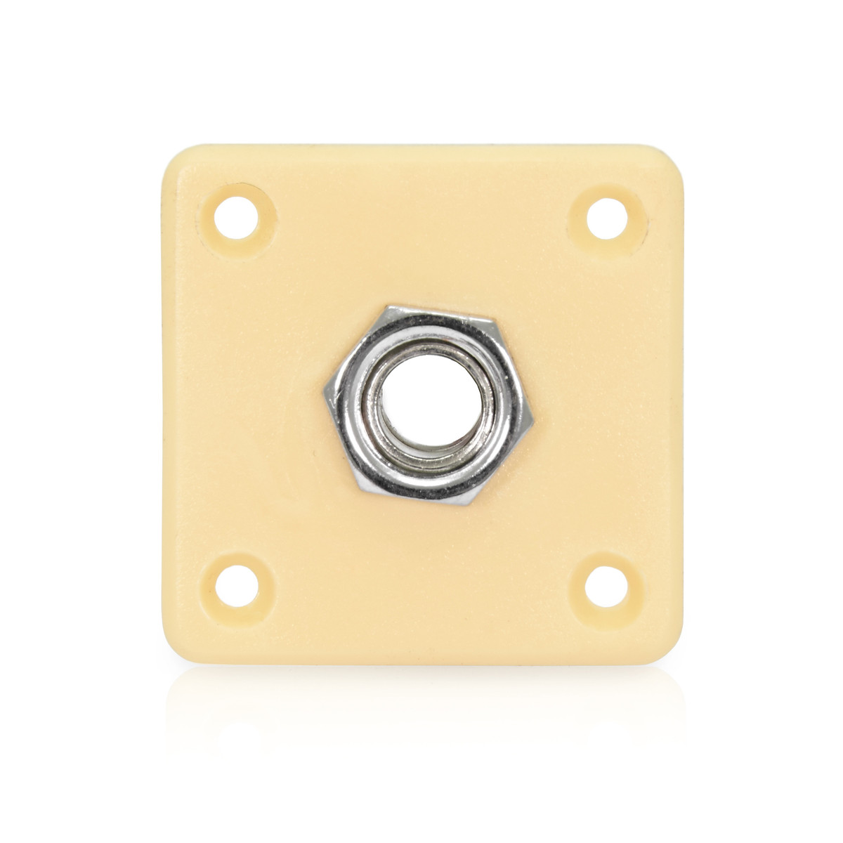 Guitarworks Loaded Square Jack Plate Cream - Image 1