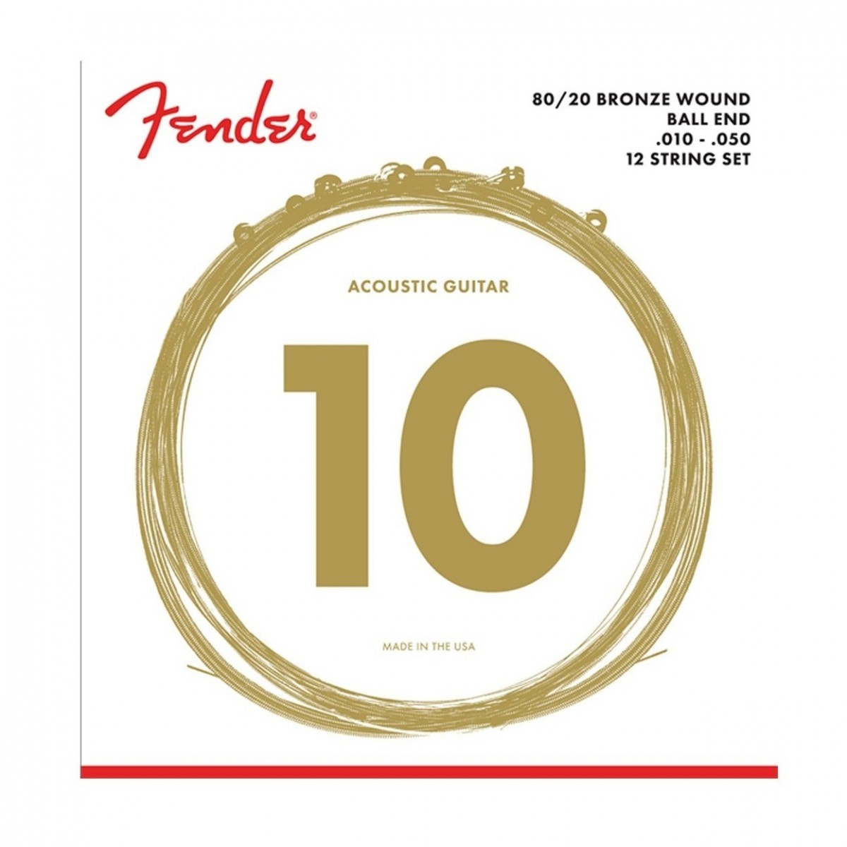 Fender 80/20 Bronze 12-String Acoustic Strings 10-50 - Image 1