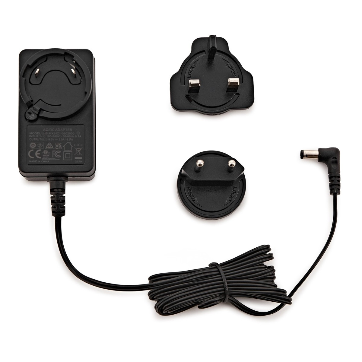 9V Compact Power Supply by Gear4music Centre Negative Multi Plug
