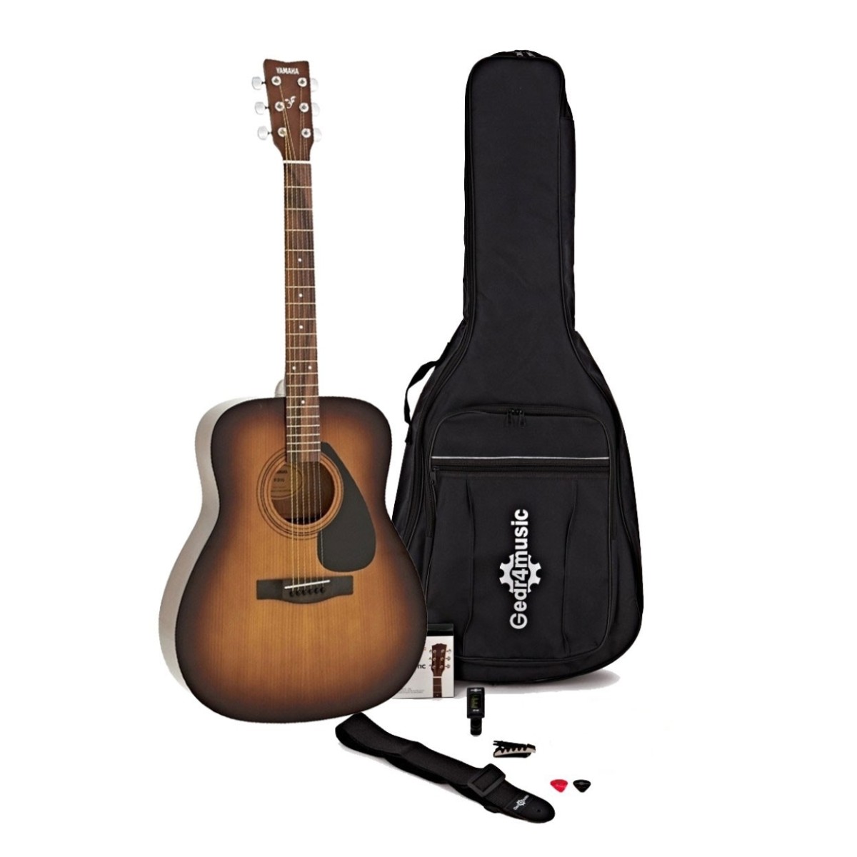 Yamaha F310 Acoustic Sunburst w/ Gear4music Accessory Pack