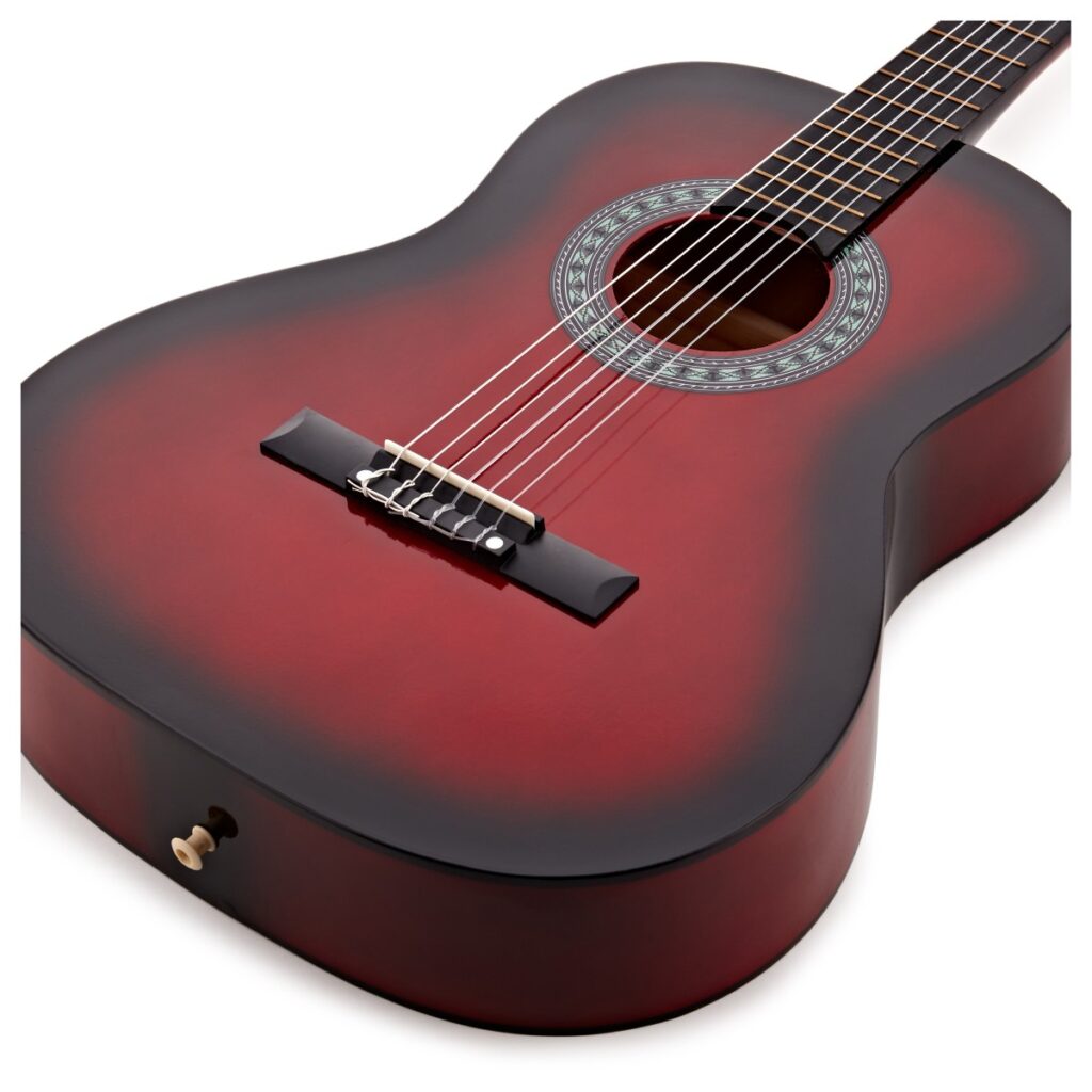 3/4 Classical Guitar Redburst by Gear4music