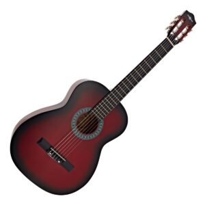 Classical Guitar by Gear4music Red Burst