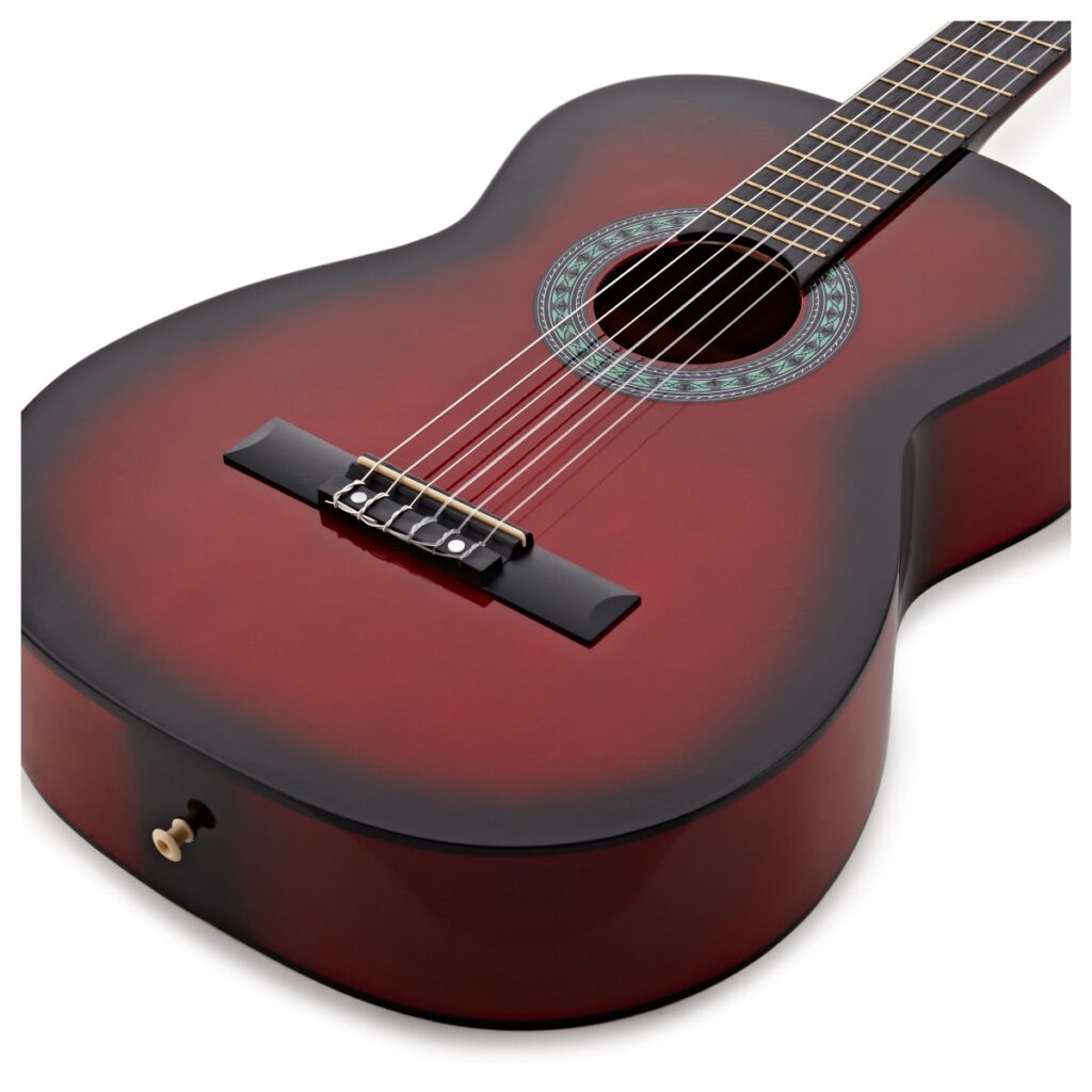 Classical Guitar by Gear4music Red Burst