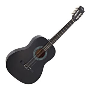 3/4 Classical Guitar Black by Gear4music