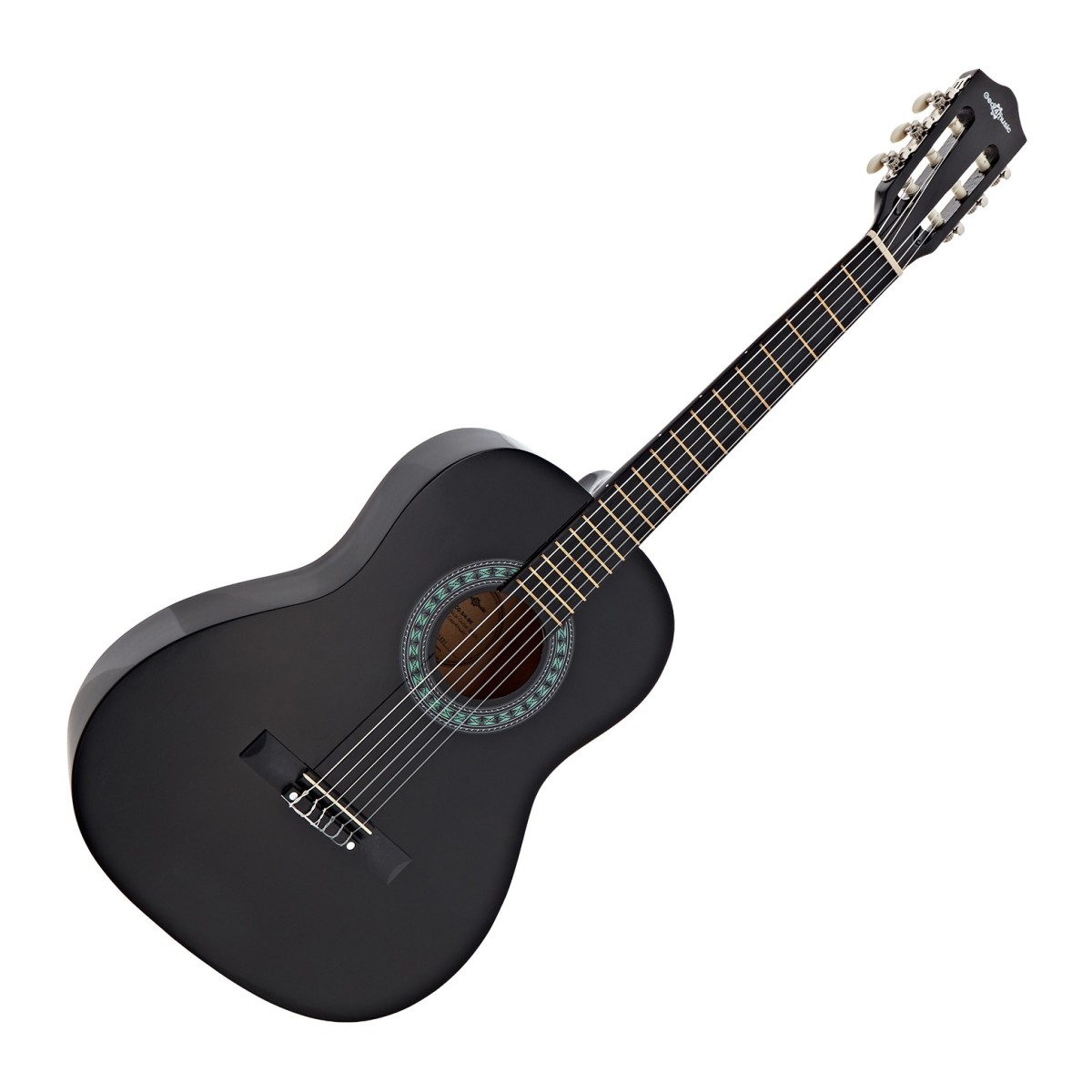 3/4 Classical Guitar Black by Gear4music