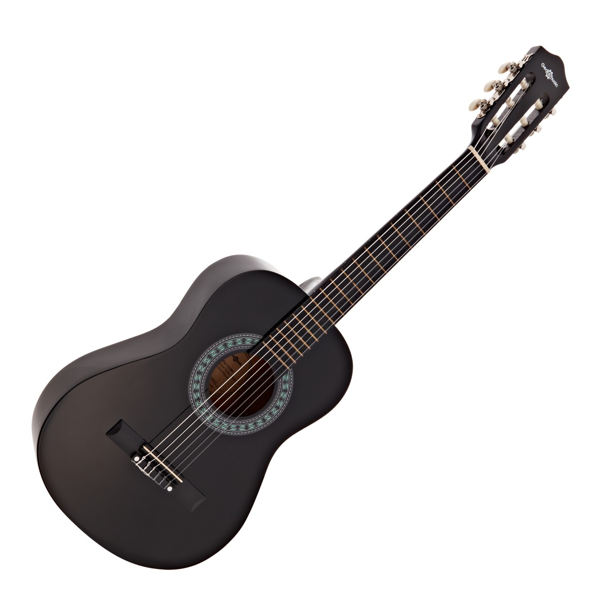Junior 1/2 Classical Guitar by Gear4music Black