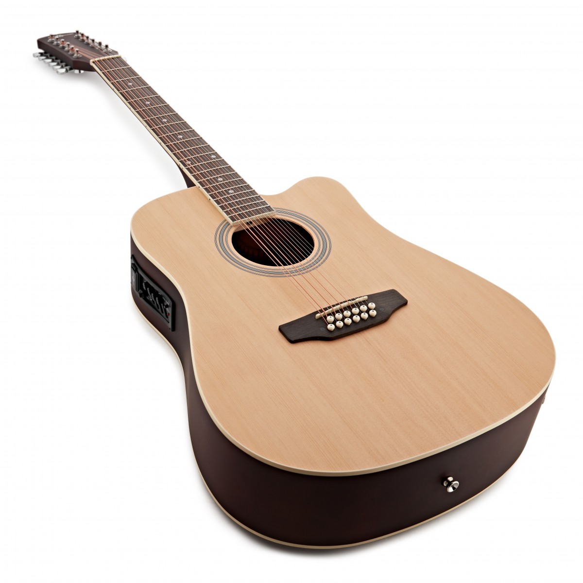 Dreadnought 12 String Electro Acoustic Guitar Natural 15W Acoustic Amp & Accessory Pack
