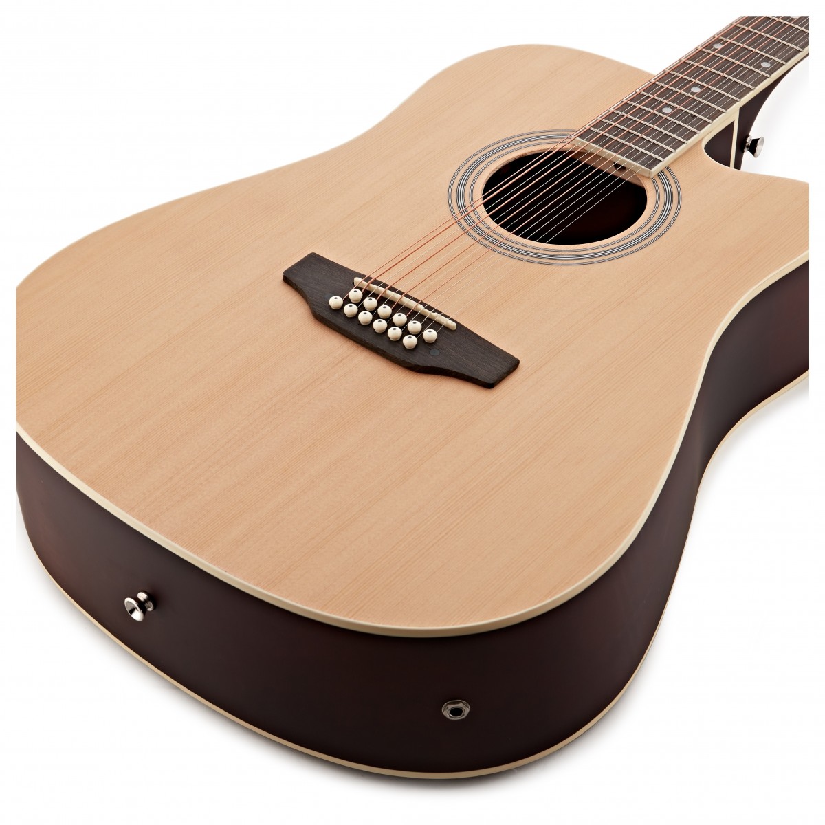 Dreadnought 12 String Electro Acoustic Guitar Natural 15W Acoustic Amp & Accessory Pack
