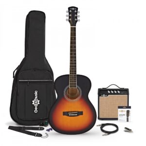 Student Electro Acoustic Guitar Sunburst 15W Acoustic Amp & Accessory Pack