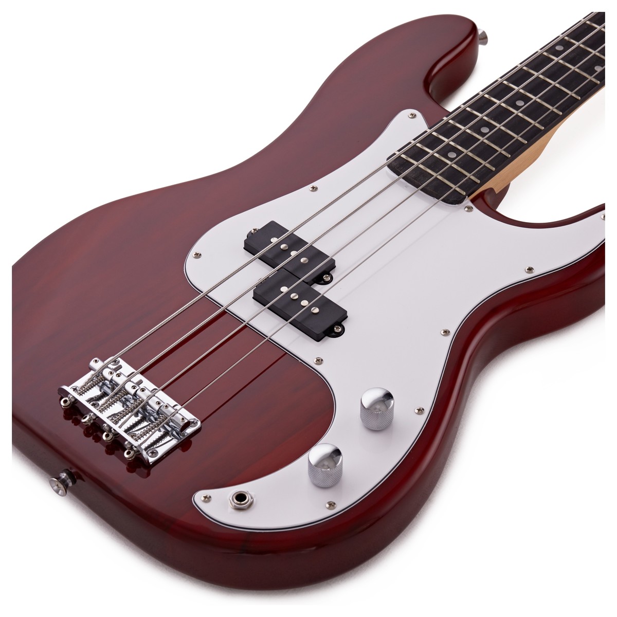 LA Bass Guitar Red 15W Bass Amp Pack