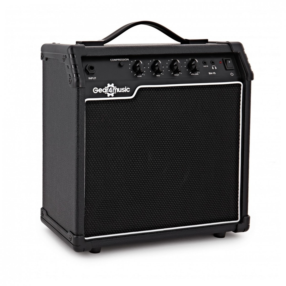 LA Bass Guitar Sunburst 15W Bass Amp Pack
