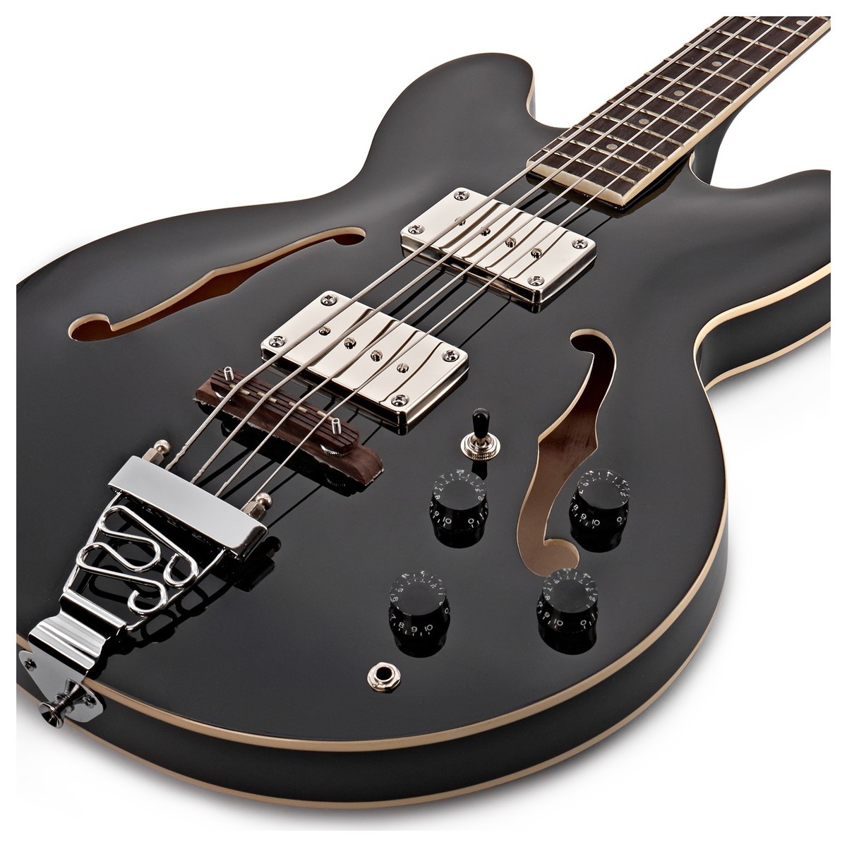 San Francisco Semi Acoustic Bass by Gear4music Black