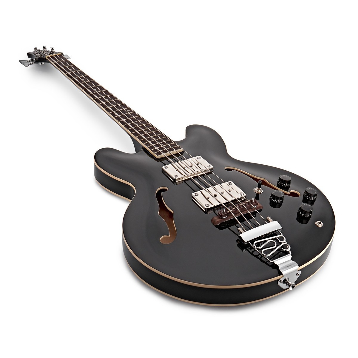 San Francisco Semi Acoustic Bass by Gear4music Black