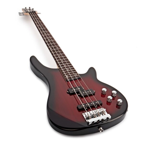 Chicago Bass Guitar Trans Red Burst 15W Bass Amp & Accessory Pack