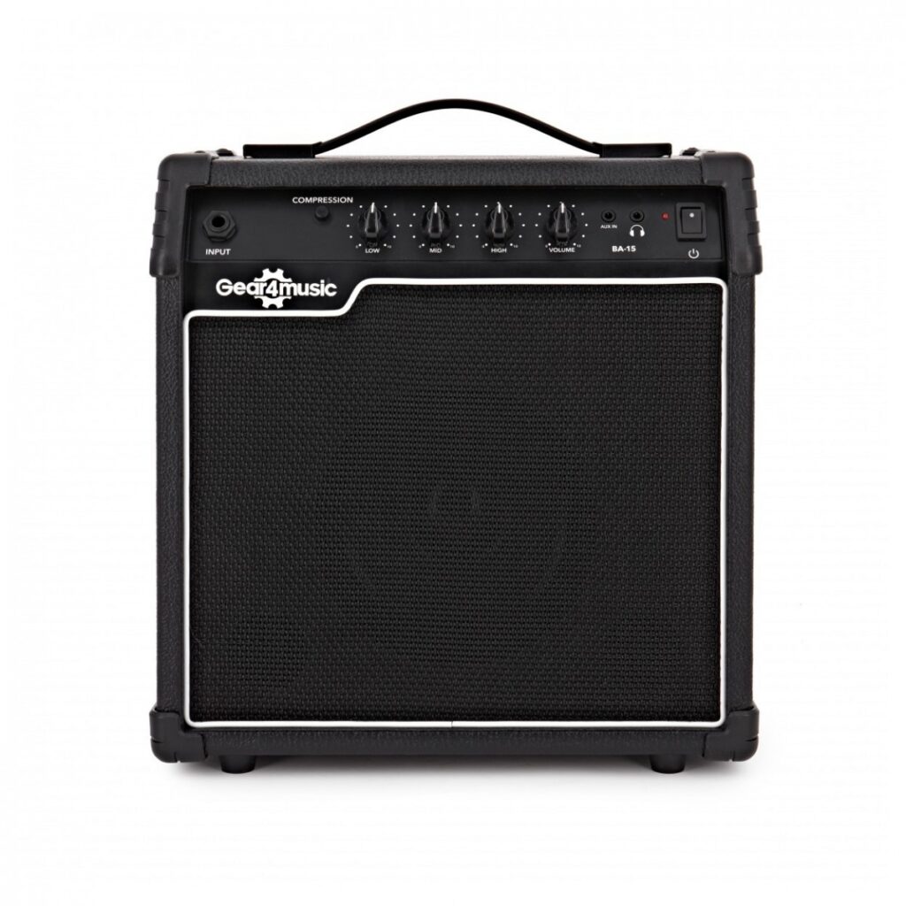 LA II Bass Guitar Sunburst 15W Bass Amp Pack