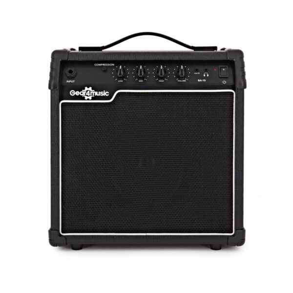 LA II Bass Guitar Sunburst 15W Bass Amp Pack