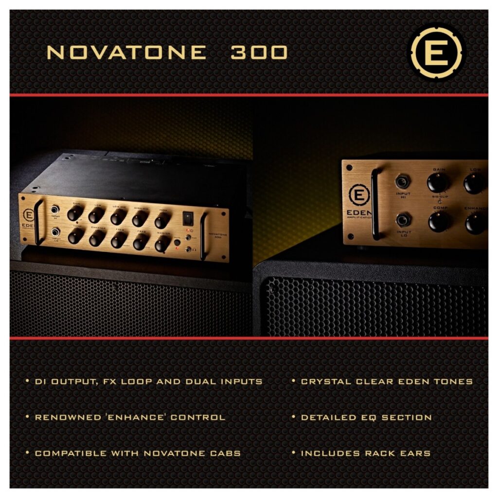 Eden NovaTone 300 Bass Amplifier Head with Footswitch