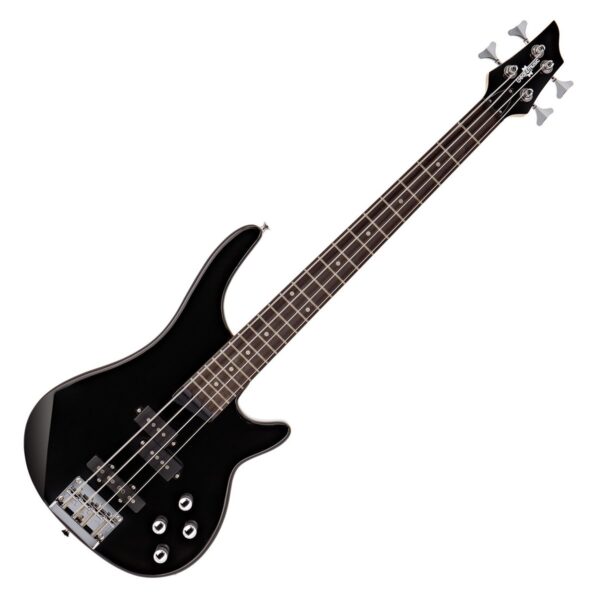 3/4 Chicago Bass Guitar Black 15W Bass Amp & Accessory Pack