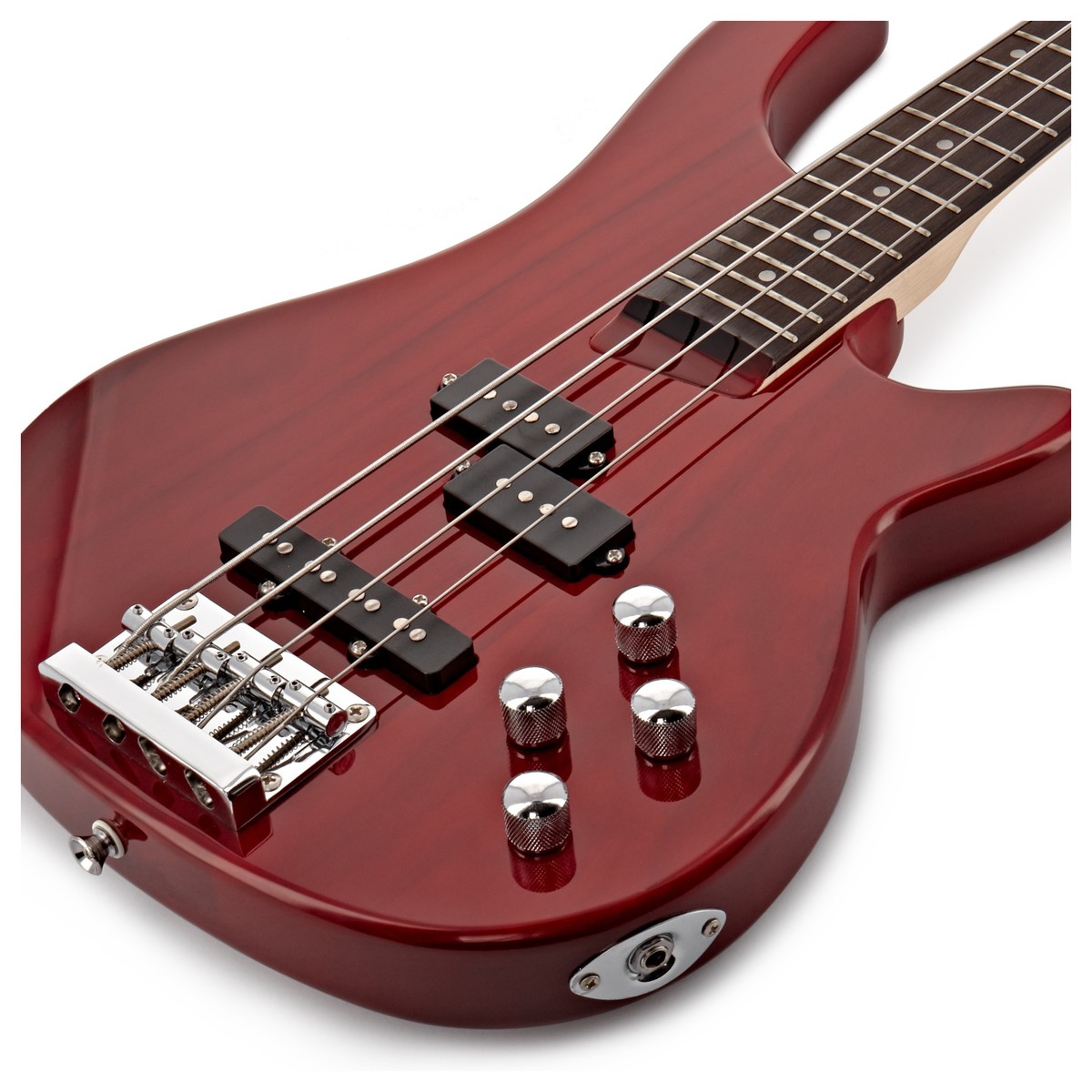 3/4 Chicago Bass Guitar Trans Red 15W Bass Amp & Accessory Pack