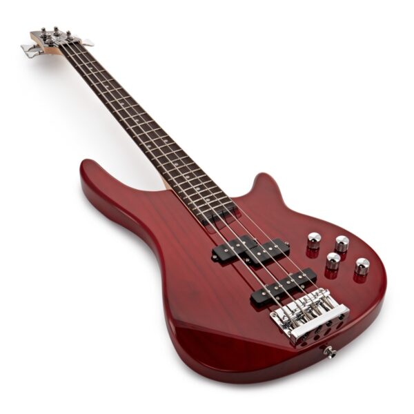 3/4 Chicago Bass Guitar Trans Red 15W Bass Amp & Accessory Pack