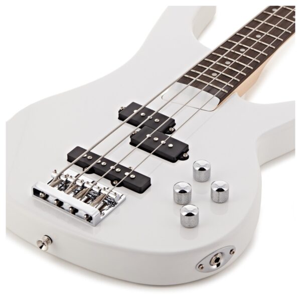 3/4 Chicago Bass Guitar White 15W Bass Amp & Accessory Pack