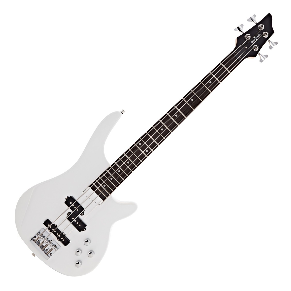 3/4 Chicago Bass Guitar White 15W Bass Amp & Accessory Pack
