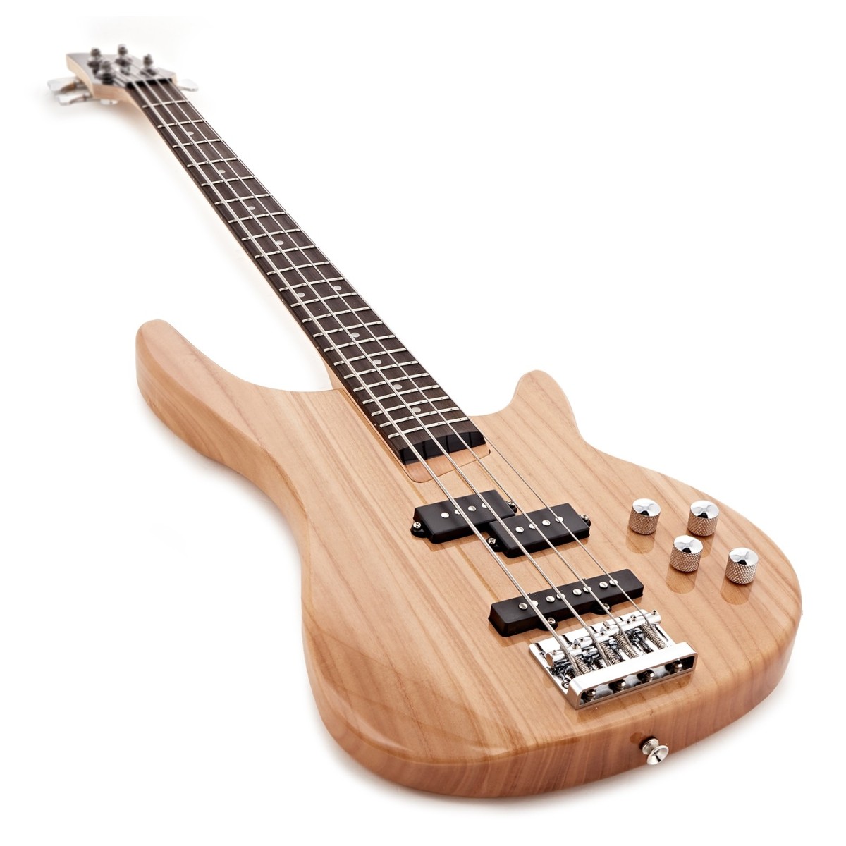 3/4 Chicago Bass Guitar Natural 15W Bass Amp & Accessory Pack