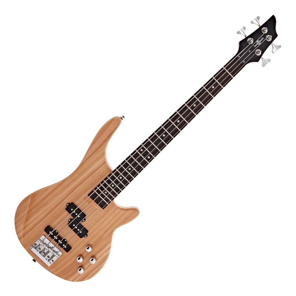 3/4 Chicago Bass Guitar Natural 15W Bass Amp & Accessory Pack