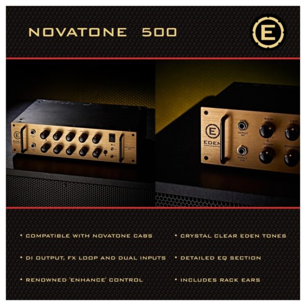 Eden NovaTone 500 Bass Amplifier Head with Footswitch