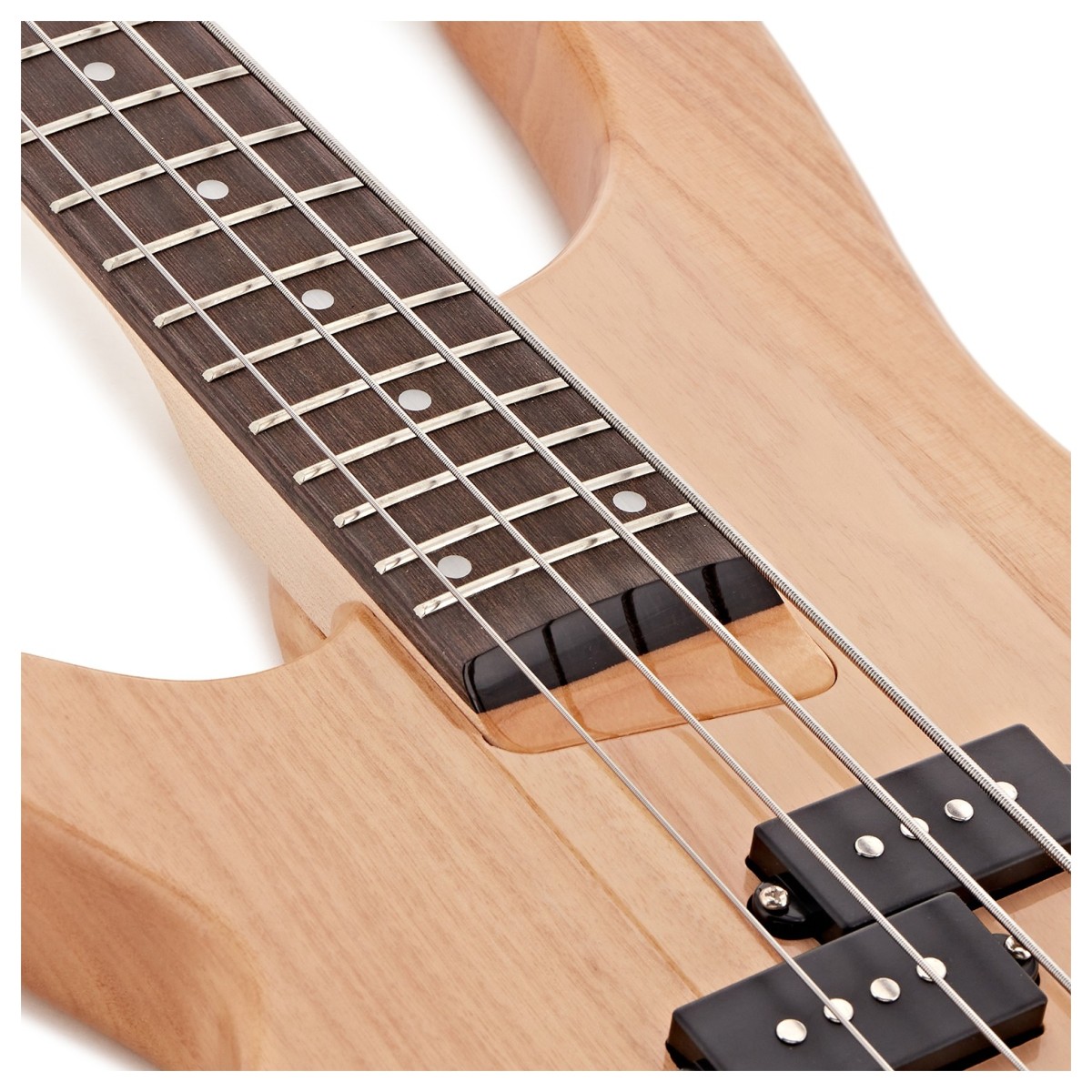 Chicago Left Handed Bass Guitar Natural 15W Bass Amp & Accessory Pack