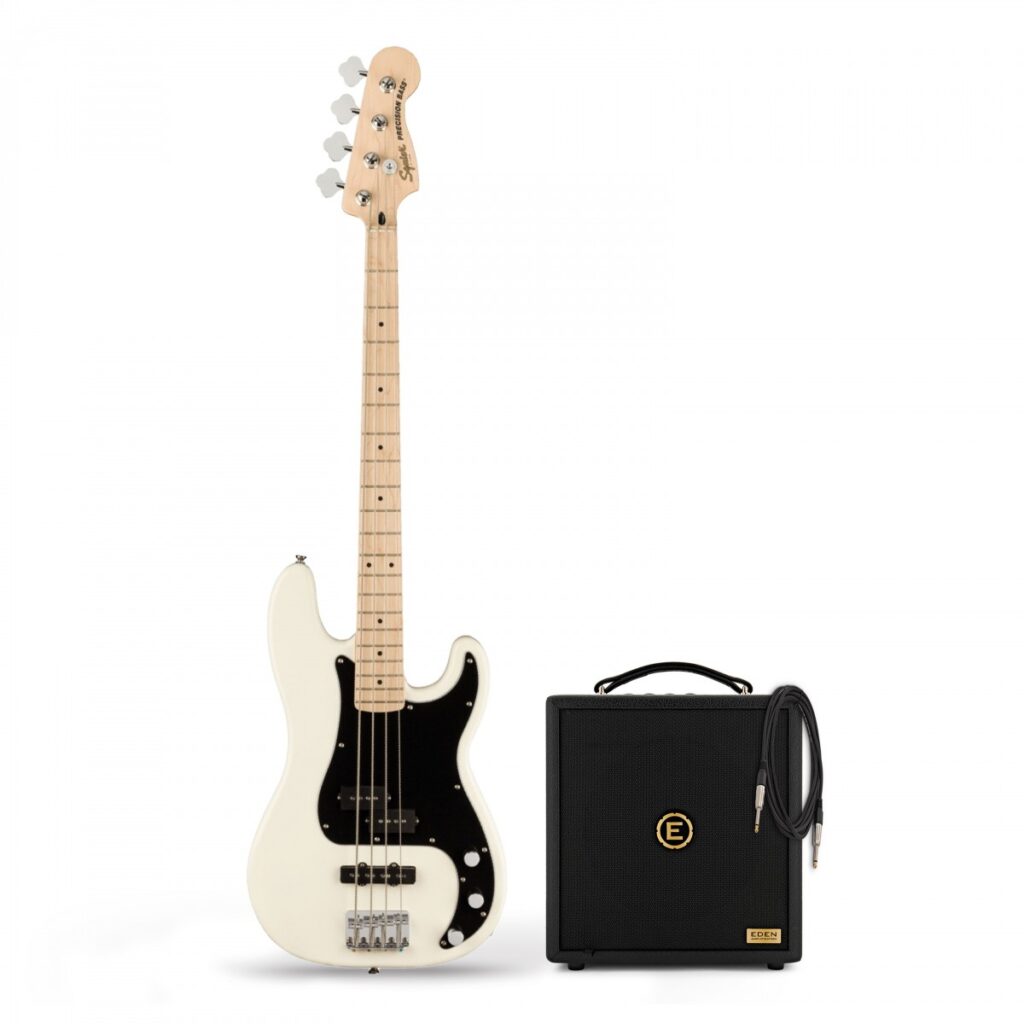 Squier Affinity Precision Bass PJ Olympic White & Eden Orbiter 8 Bass Combo Amp