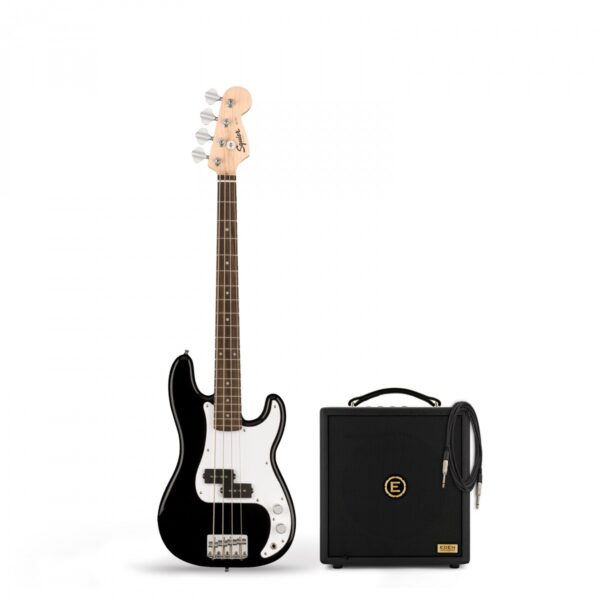 Squier Mini Precision Bass Black & Eden Orbiter 8 Bass Combo Amp