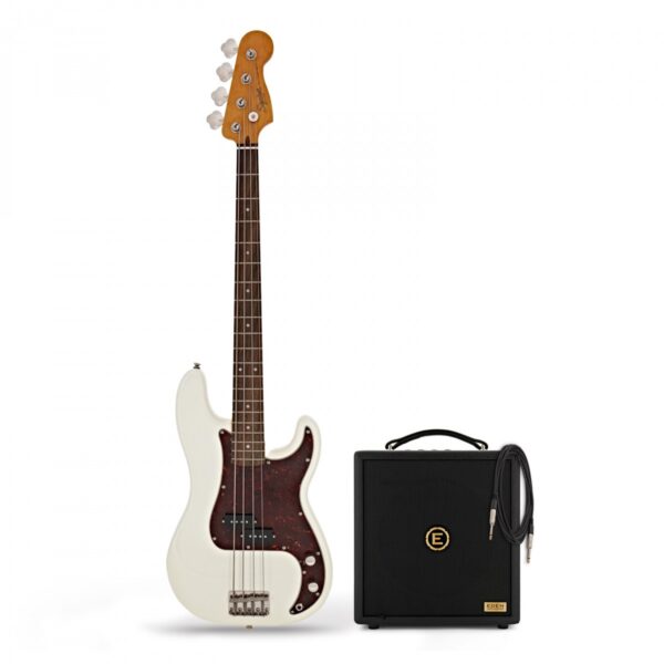 Squier Classic Vibe 60s Precision Bass Olympic White & Eden Orbiter 8 Bass Combo Amp