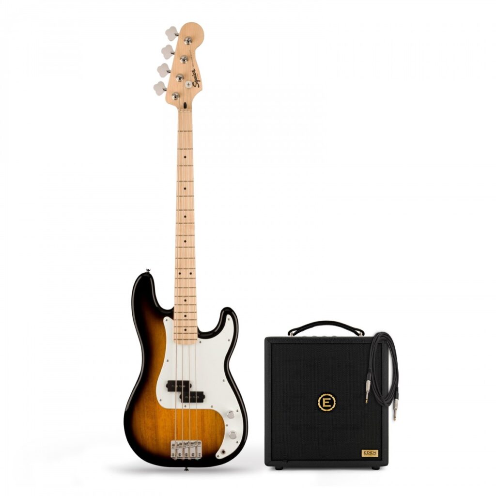 Squier Sonic Precision Bass 2 Color Sunburst & Eden Orbiter 8 Bass Combo Amp