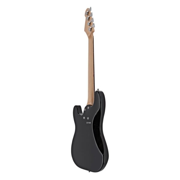 LA Short Scale Bass Guitar Black 15W Bass Amp Pack