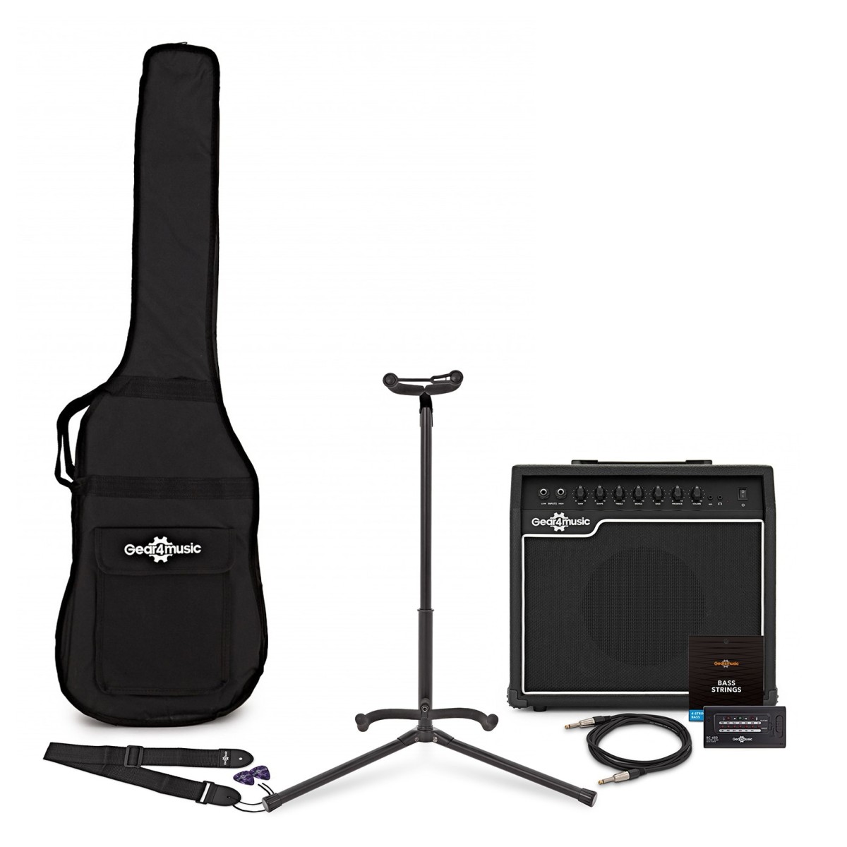 35 Watt Bass Amp & Accessory Pack by Gear4music