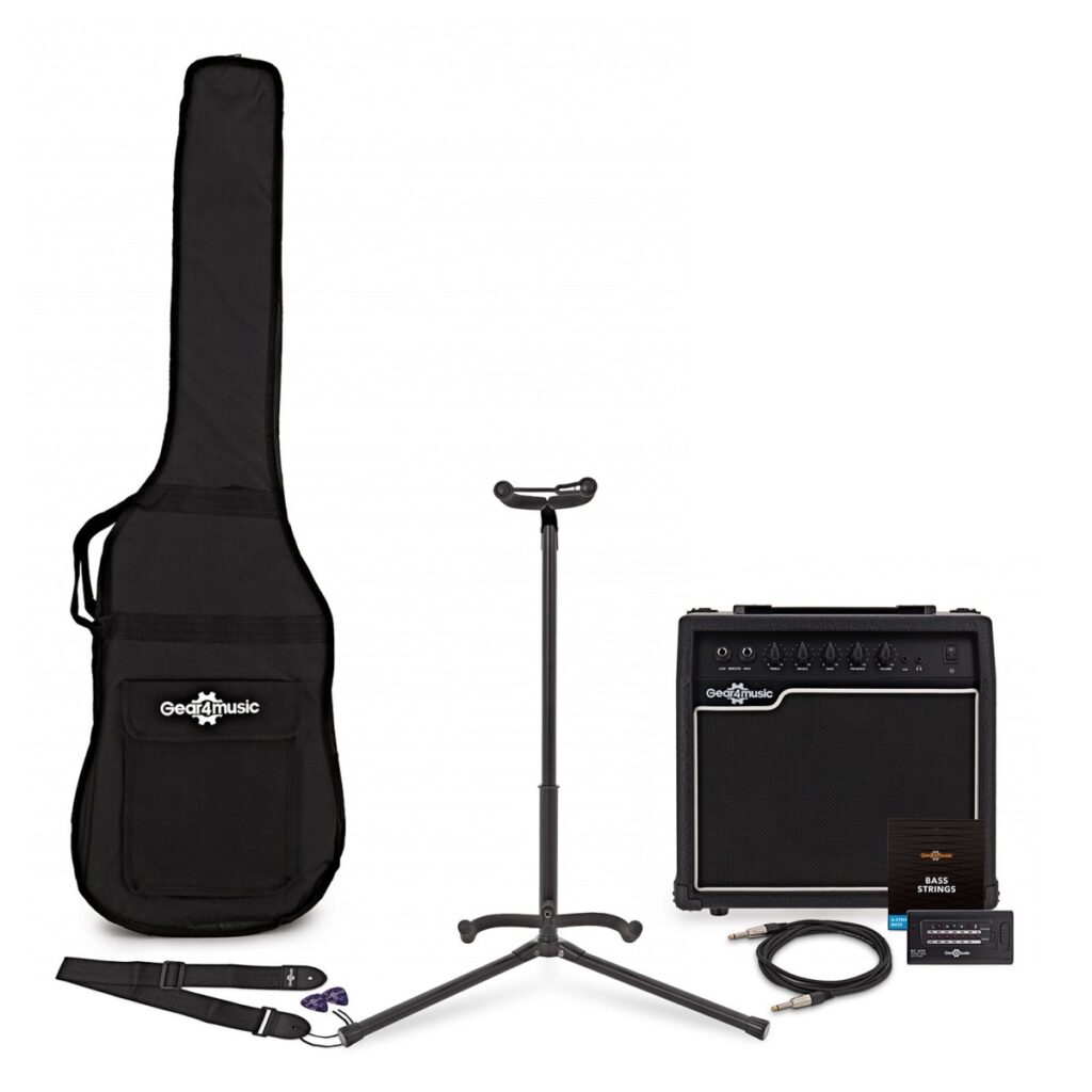 20 Watt Bass Amp & Accessory Pack by Gear4music