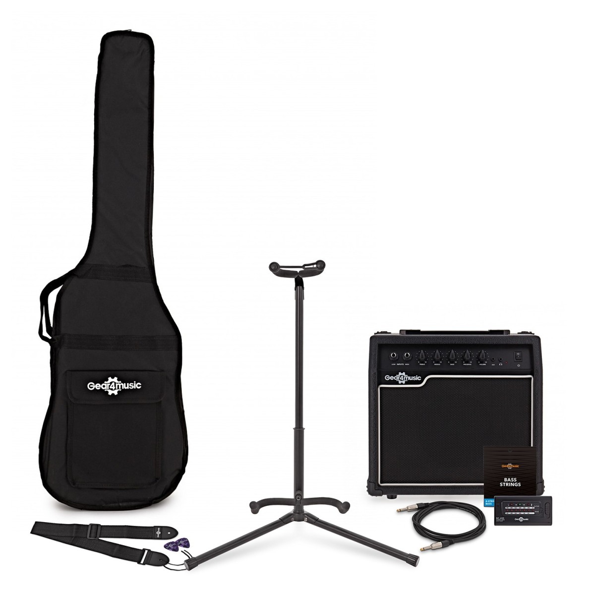 20 Watt Bass Amp & Accessory Pack by Gear4music