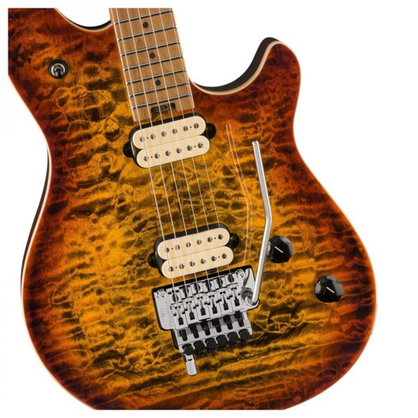 EVH Wolfgang Special QM Baked Maple Fingerboard Tiger Eye Glow