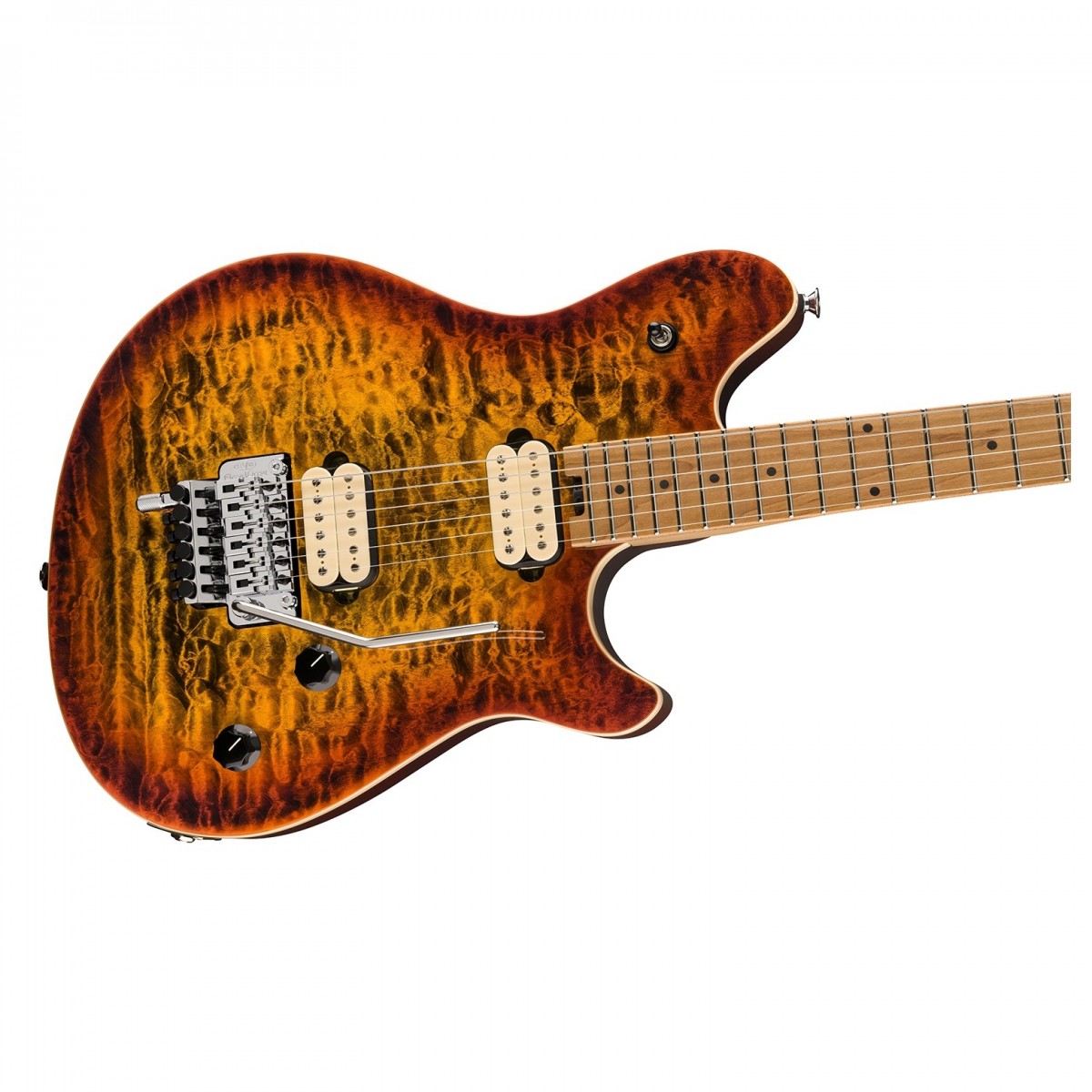 EVH Wolfgang Special QM Baked Maple Fingerboard Tiger Eye Glow