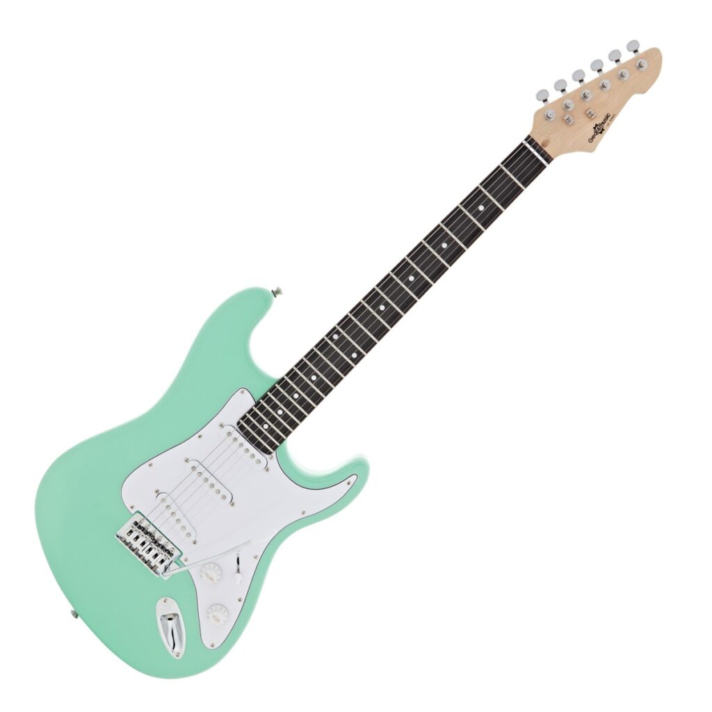LA Electric Guitar Seafoam Green 10W Guitar Amp & Accessory Pack