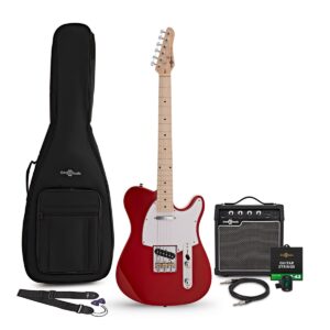 Knoxville Electric Guitar Red 10W Guitar Amp & Accessory Pack